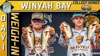 Weighin Day 1 College Championship at Winyah Bay Bassmaster College Series [upl. by Aiza]