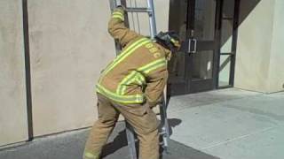 One Firefighter 24 Ladder Throw  Victor Valley College [upl. by Dnomsaj]