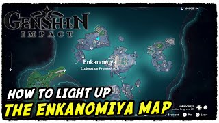 How to Light up the Enkanomiya Map Genshin Impact A Glimpse Into the Pale Night Quest Guide [upl. by Hallagan67]