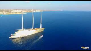 Super Yacht at Nissi Beach Ayia Napa [upl. by Drofla]