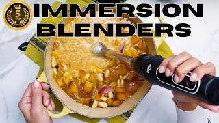 Top 5 Immersion Blenders in 2024 – Immersion Blender Review [upl. by Ahsonek]