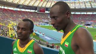 Moscow 2013  Tsegay KEBEDE amp Tadese TOLA ETH  Mens Marathon  4th amp 3rd [upl. by Petromilli]