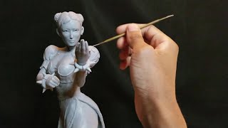 Sculpting Chun Li from Street FighterTimelapse Monster Clay Sculpture [upl. by Haraz]