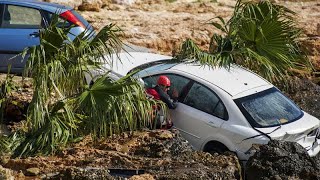 Espagne  importants dégâts après des pluies diluviennes [upl. by Natasha]