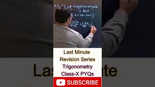 Question on Trigonometry No 10  Last Minute Revision for Class X [upl. by Leynwad415]