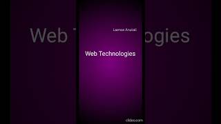 web Technologies web technology bsc computer science [upl. by Pucida]