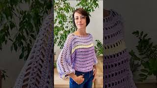 Maglia fatta a mano ad uncinetto tutorial crochet uncinetto maglia ilmondodimichi easy top [upl. by Duval]