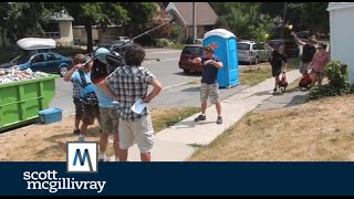 Scott McGillivrays OnSet Water Balloon Sneak Attack [upl. by Shanan]