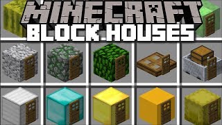 Minecraft BLOCK SPAWNER HOUSE MOD  USE BLOCKS TO SPAWN HOUSES  Minecraft Mods [upl. by Mellins]