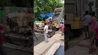 ammann pavers machine by apollo roadconstruction for pwd mixing concrete leveling [upl. by Nirol]