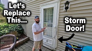 How to Replace a Storm Door  Andersen 400 Series [upl. by Anaila980]