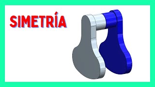 🟡 ¿Cómo hacer SIMETRÍA en SOLIDWORKS 🟠 [upl. by Aij]