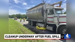 Cleanup underway after fuel spill in Maury County [upl. by Alphard]