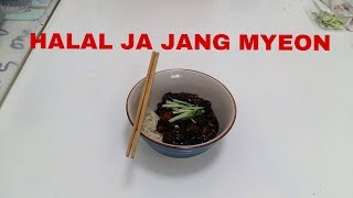 HALAL Jajangmyeon Korean Black Bean Noodle 할랄 자장면 [upl. by Lars]