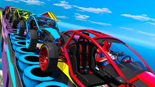 Carros Todo o Terreno desafio Parkour e Ragdoll GTA V Epic New Stunt Race Challenge [upl. by Leamaj]