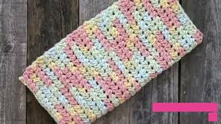 Cotton Pastel Cluster Crochet Dishcloth Pattern to Make [upl. by Andriette]