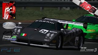 Gran Turismo 3 ASpec  Pagani Zonda LM Race Car  Deep Forest Raceway  PlayStation 2PS2 HD [upl. by Akilegna]