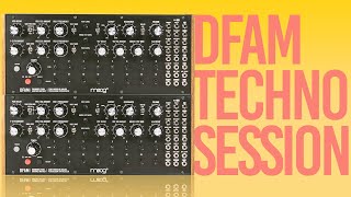 DFAM X 2 Techno Jam  Disco Drum Samples controlled from RD8 [upl. by Ayitahs]