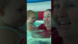 Submerge Underwater With Baby cutebaby happybaby swimming swimmingpool baby [upl. by Terag]