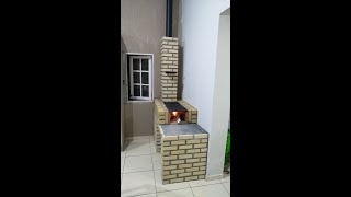 FOGÃO A LENHA  Passo a passo  Wood burning stove step by step DIY [upl. by Aitercul]