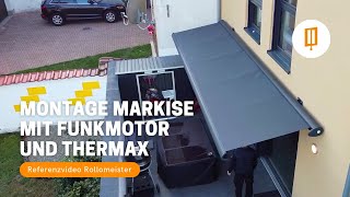 Montage Kassettenmarkise mit Funkmotor und Thermax auf Dämmung  Referenzvideo [upl. by Adin]