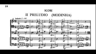 Heitor Villa Lobos Bachianas Brasileiras No1 II Preludio Modinha sheet musicaudio [upl. by Tiphanie]