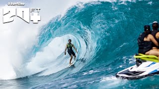 MASSIVE Waves in Tahiti  Red Bull Surfing x Surfline 20ft [upl. by Jami337]