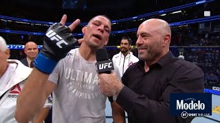 quotHe aint no West Coast gangsterquot Nate Diaz calls out Jorge Masvidal after winning return at UFC241 [upl. by Spector]