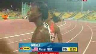 Allyson Felix wins the 100m [upl. by Popele94]