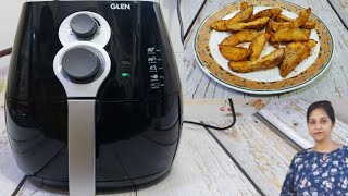 Glen Airfryer 3043 Review with potato Wedges making with less oil Glen Airfryer how to cook food [upl. by Gnep90]