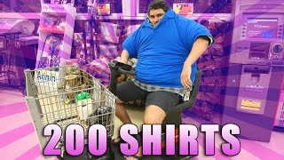 WEARING 200 SHIRTS IN THE GROCERY STORE [upl. by Ehtylb]