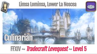 FFXIV Culinarian Leves Level 5  Limsa Lominsa Lower La Noscea  A Realm Reborn [upl. by Melesa971]