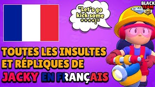 TOUTES LES RÉPLIQUES DE JACKY EN VOSTFR   Brawl Stars FR [upl. by Cletus]