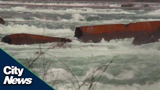 Famous shipwreck moves toward Niagara Falls [upl. by Rosemari913]