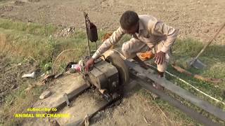 Peter Diesel Engine Start up Tube well Technology Old Diesel Engine [upl. by Pattie]