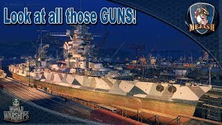 World of Warships Lyon preview So many guns T7 French Battleship WIP [upl. by Nial290]