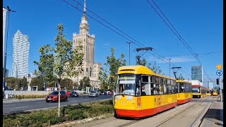 146 Poland  Tram Warsaw Centro [upl. by Ateekahs]