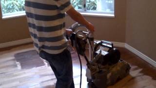 All Hardwood Floor Ltd Vancouver Eddy Running American Twelve hardwood floor sanding machine [upl. by Nyra]