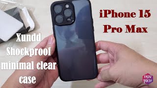 XUNDD Shockproof Minimal Clear Case for iPhone 15 Pro Max [upl. by Irual762]