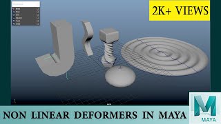 how to use Nonlinear Deformers for modelling or animation in Maya  MAYA Tutorial for beginners [upl. by Berfield]