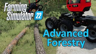 FS 22 Ps4 Logging Pt3  Bunching and skidding wood  Farming simulator 22 logging [upl. by Wilhelmine]