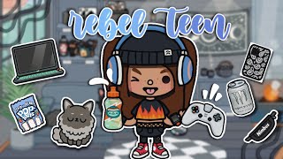 Rebel Teen ⛓ 🎮  with voice  Toca Boca Tiktok Roleplay [upl. by Callery]