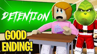 Roblox Brookhaven  GOOD ENDING  I Got Detention On Christmas [upl. by Uchish176]