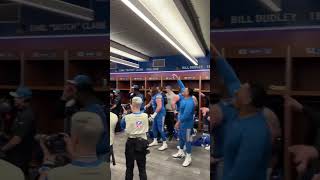 Jared Goff Locker Room Chant after NFC Wild Card Round  Detroit Lions shorts [upl. by Philbert]