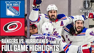 2nd Round New York Rangers vs Carolina Hurricanes Game 6  Full Game Highlights [upl. by Ahsilad]