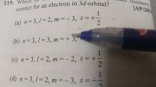 Which of following set of quantum numbers for 3d orbital2 no of Radial nodes for 3p orbital neet25 [upl. by Elvis]