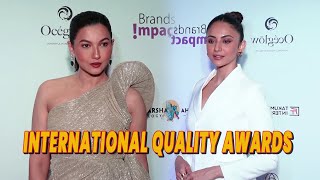 Gauahar Khan amp Rakul Preet Singh Grace The Red Carpet Of International Quality Awards 3rd Edition [upl. by Anitneuq578]