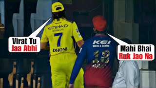 MS Dhoni refused to meet Virat Kohli when RCB qualify for IPL 2024 play offs after defeating CSK [upl. by Yauqaj]