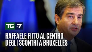 Raffaele Fitto al centro degli scontri a Bruxelles [upl. by Milzie]