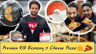 🧀 🍕 5 Cheese pizzaBest Comparison ever  Premium VS Economy 🍕 Pizza pizzalovers cheeselovers [upl. by Nylaras]